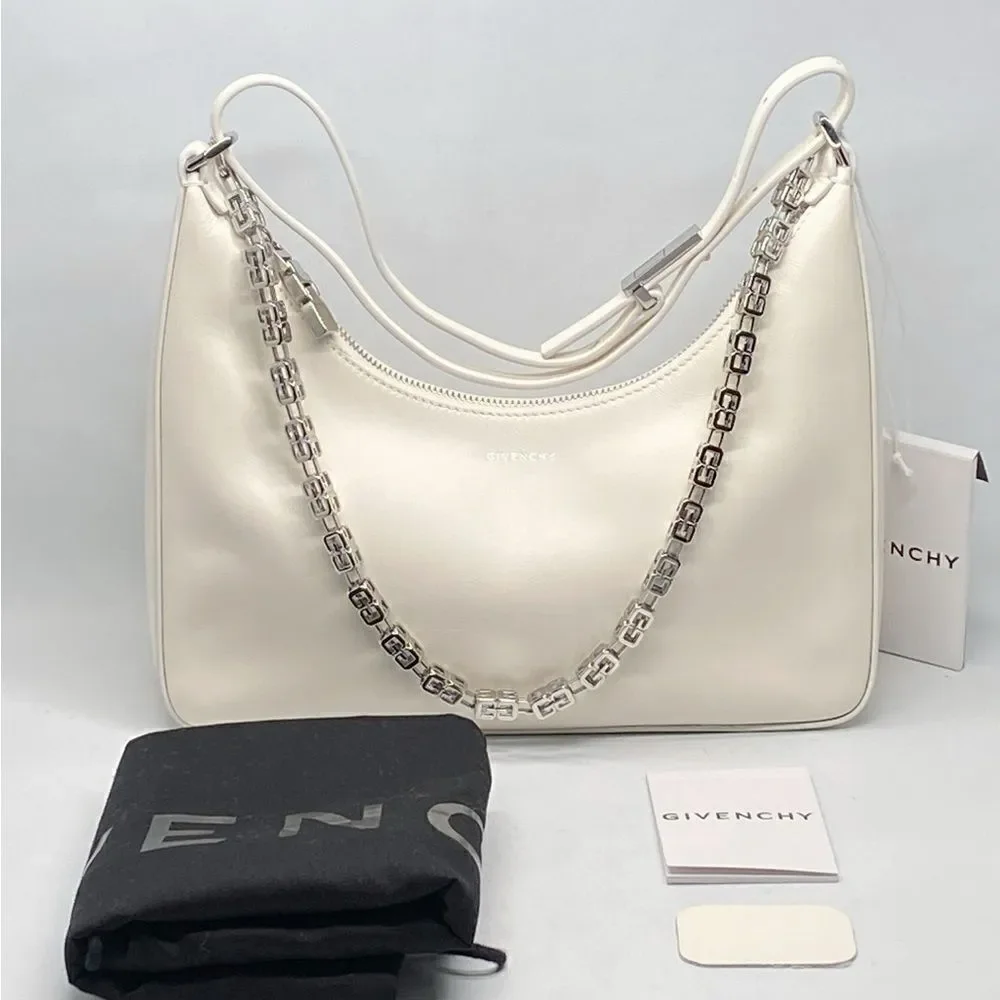 Givenchy Moon Cut-Out Calfskin Small Hobo Bag